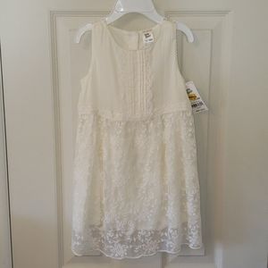 Baby b'gosh white lacy summer dress